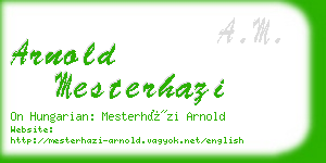 arnold mesterhazi business card